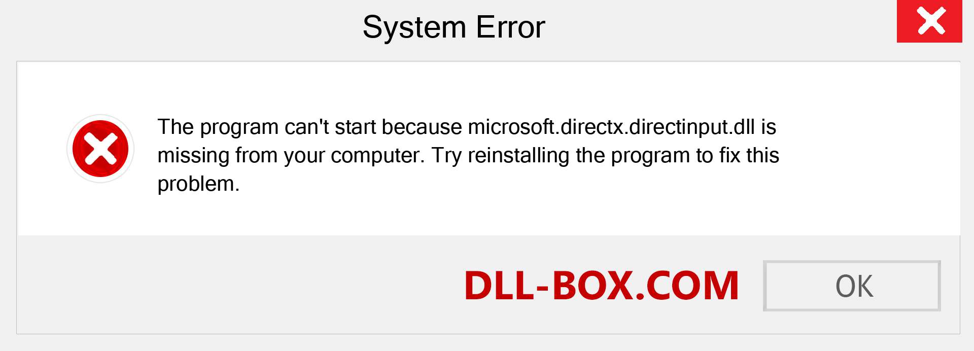  microsoft.directx.directinput.dll file is missing?. Download for Windows 7, 8, 10 - Fix  microsoft.directx.directinput dll Missing Error on Windows, photos, images