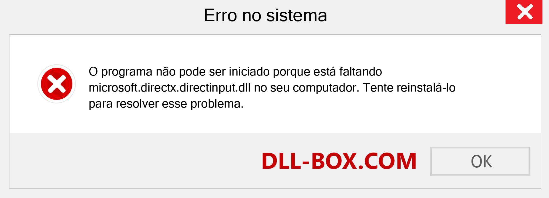 Arquivo microsoft.directx.directinput.dll ausente ?. Download para Windows 7, 8, 10 - Correção de erro ausente microsoft.directx.directinput dll no Windows, fotos, imagens